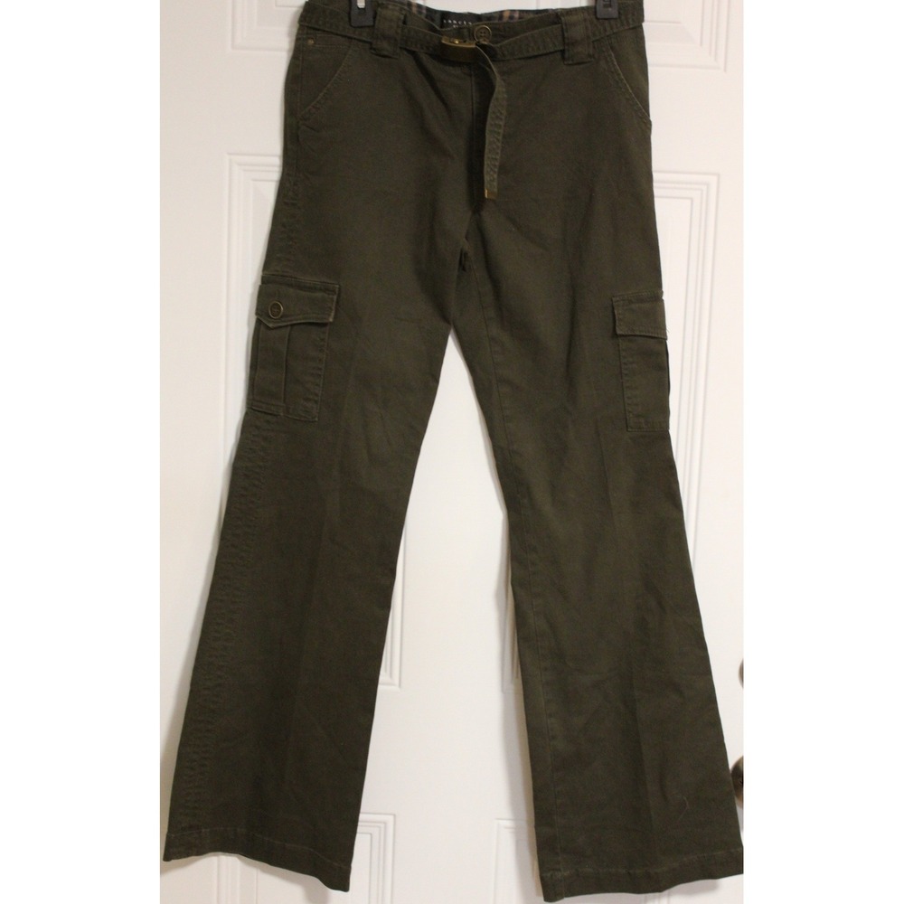 Sanctuary Womens Olive Green Wide Leg Cargo‎ Pants with Belt *SZ 31 - Picture 2 of 7